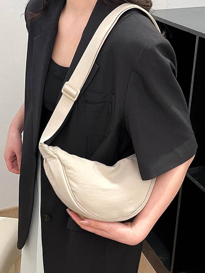 "...._ Crossbody Lightweight Half moon Bag for wholesale by 42POPS