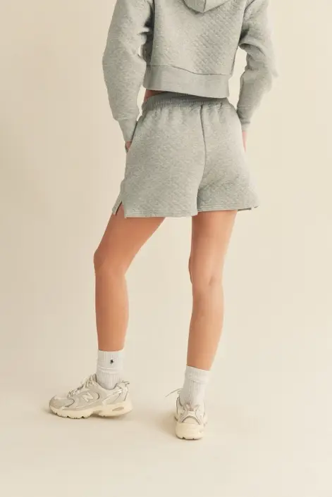 Grey Quilted Boxing Shorts for wholesale on Faire8