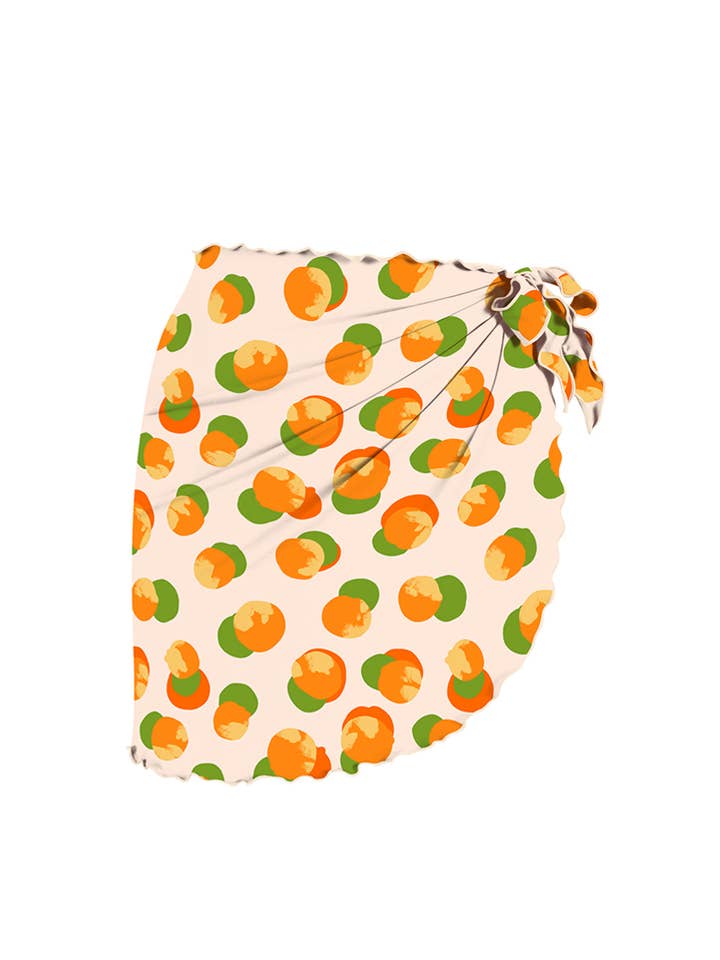 Chlamys Varia kort sarong för stranden med minimalistiskt blommönster för wholesale av Chlamys Varia by MrMiss