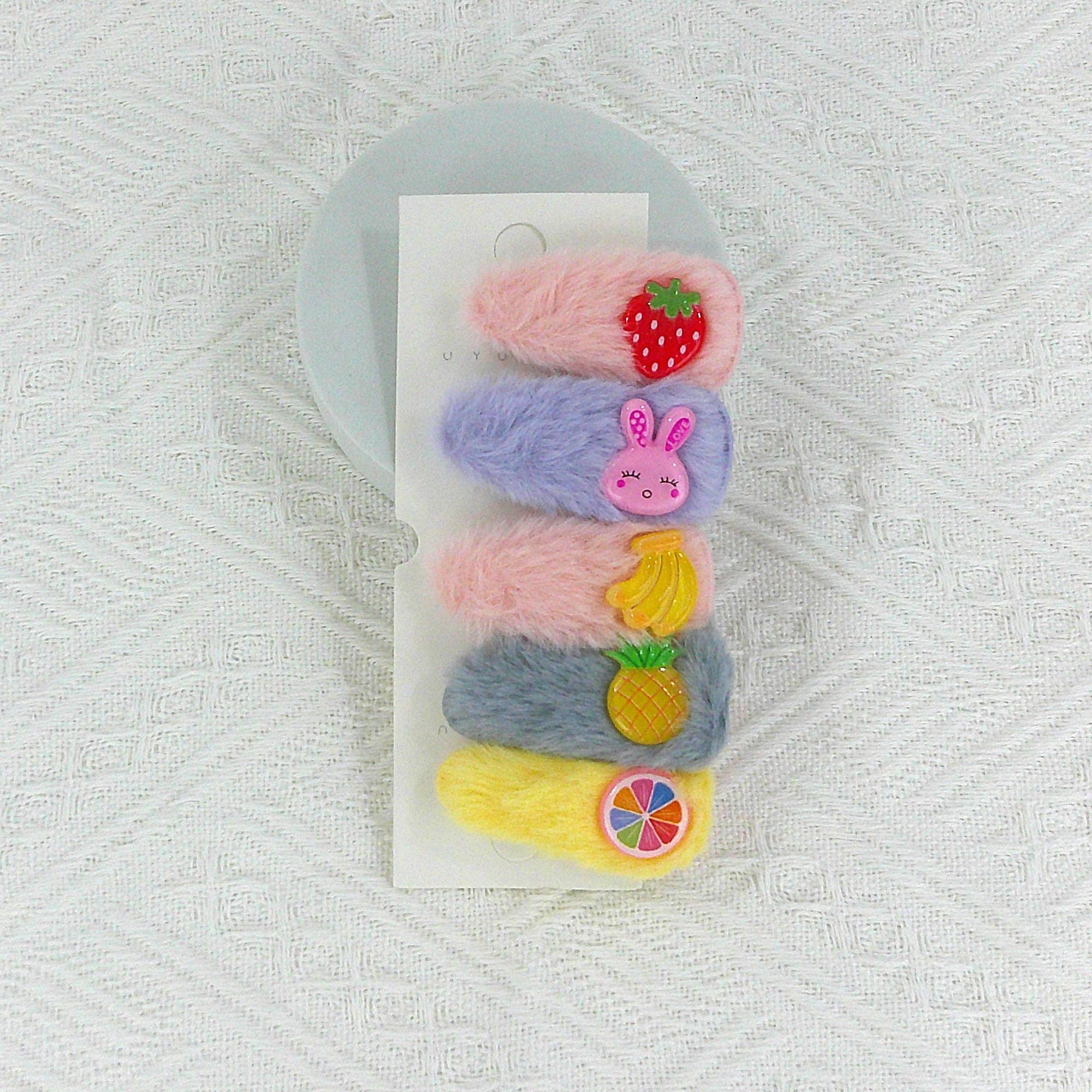 TAPA fashion – Clips para cabelo - Criança por atacado – Ganchos de Cabelo com Pom Pom de Desenhos Animados para Crianças BH4229-3 (12PC)3