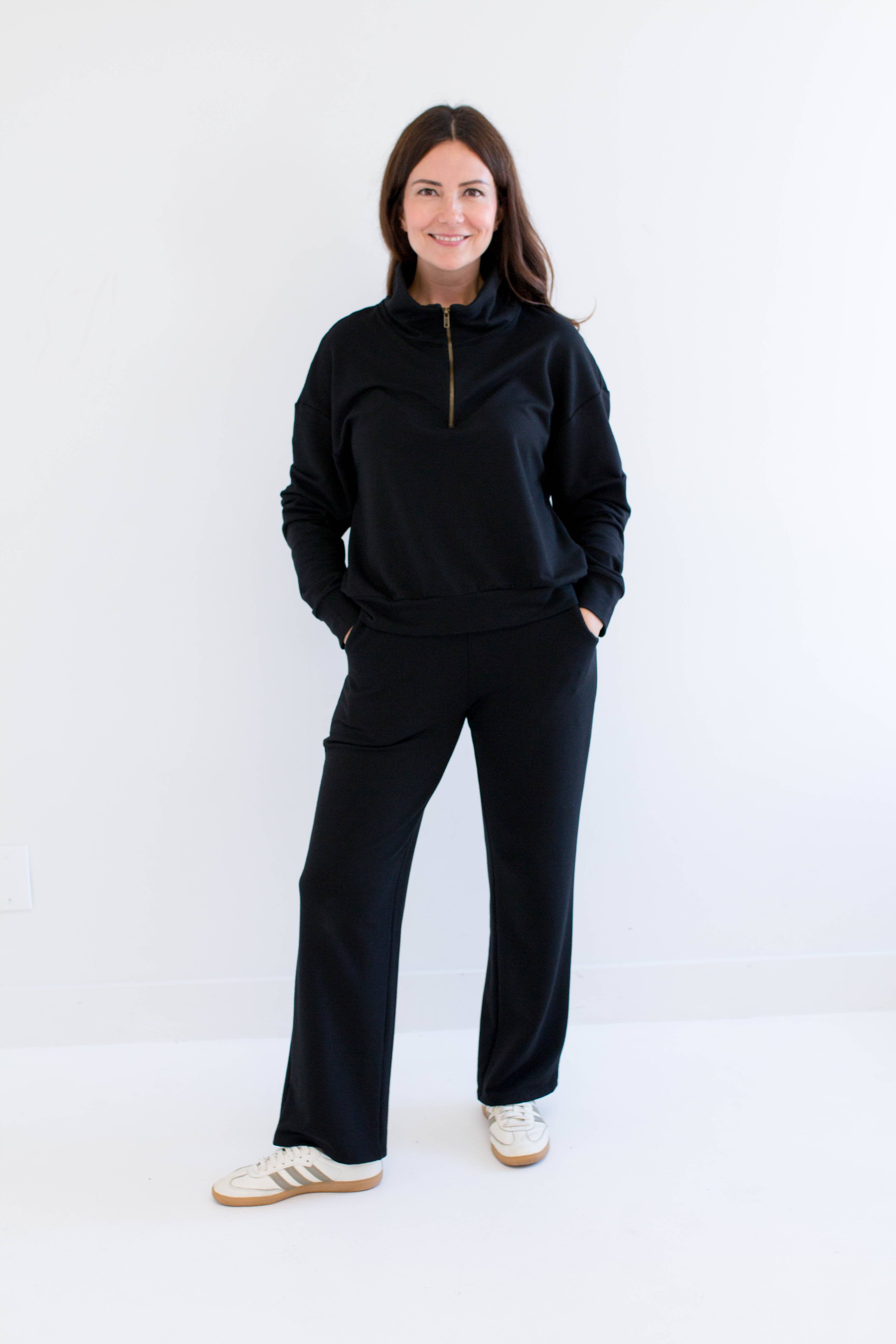 Ang Hill – wholesale Pants – Women's – [PRE-ORDER] Dori Women's Bamboo Wideleg Pants in Navy, Pine, Mocha and Black4