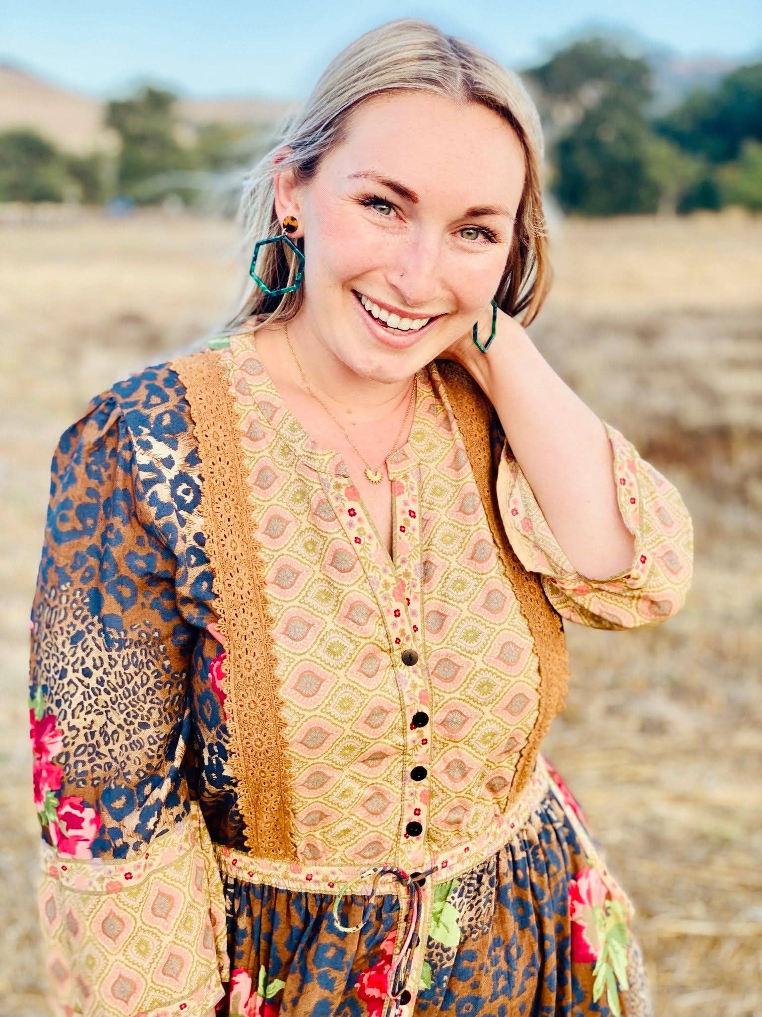 Moxie Collective (formerly Atonement Design) - Vendita all'ingrosso Orecchini pendenti - Orecchini esagonali verdi7