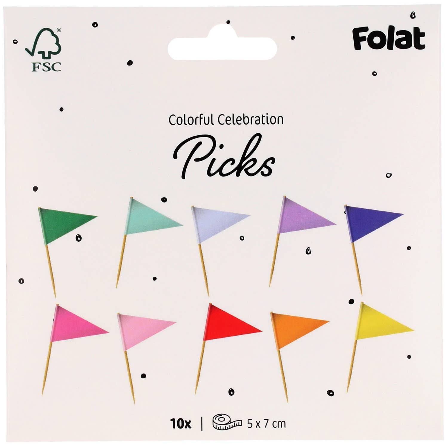 Folat BV - Wholesale Tooth Picks/Party Picks - Picks Flag - Stripetastic - 10 pieces1
