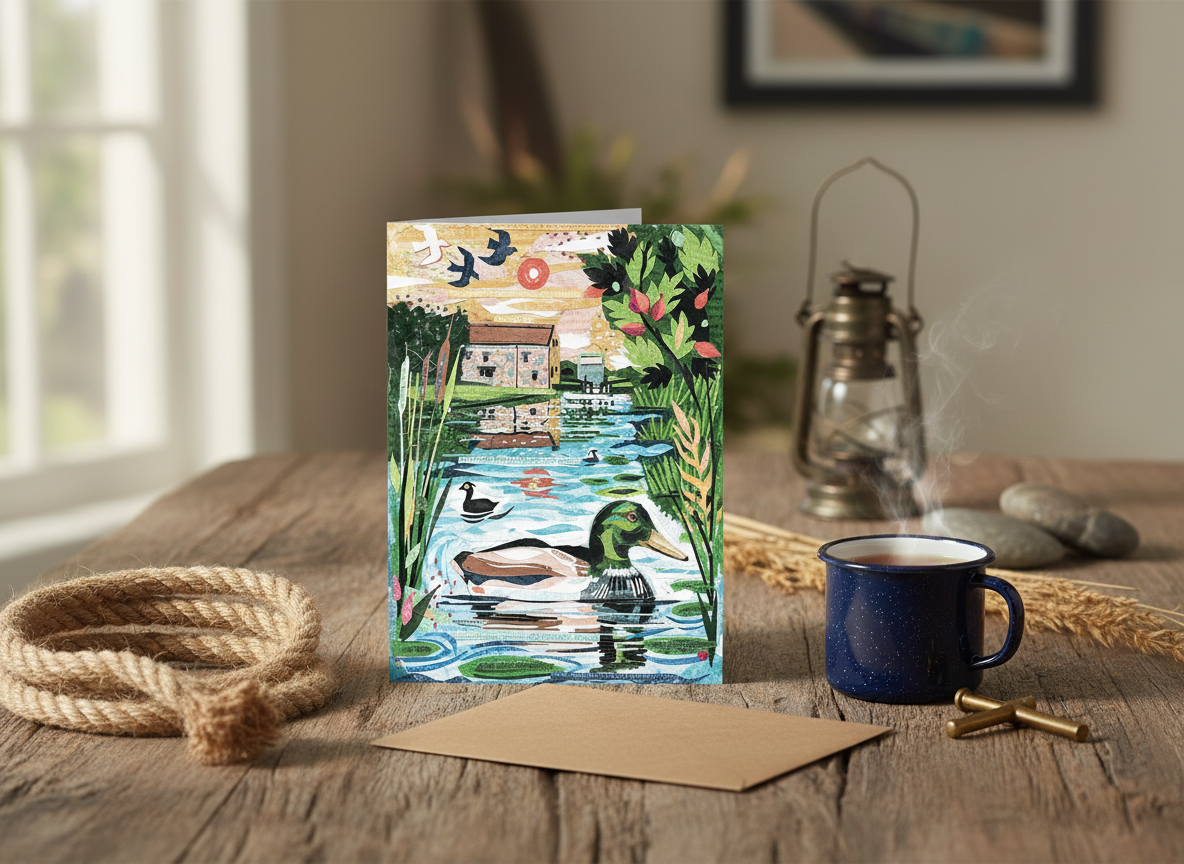 Jamie Poole – wholesale Everyday greeting card – The Wild Duck – A5 Art Card, Pack of 6, Blank Inside2