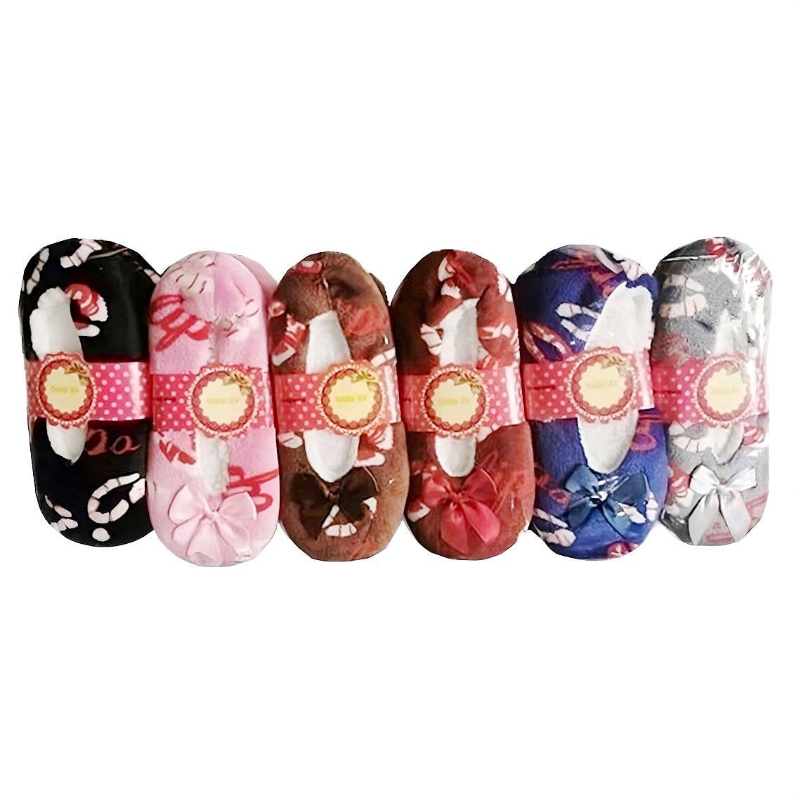 Diacly - Vente Chaussons – unisexe - Lot de 12 chaussons antidérapants d'intérieur en peluche chaude0