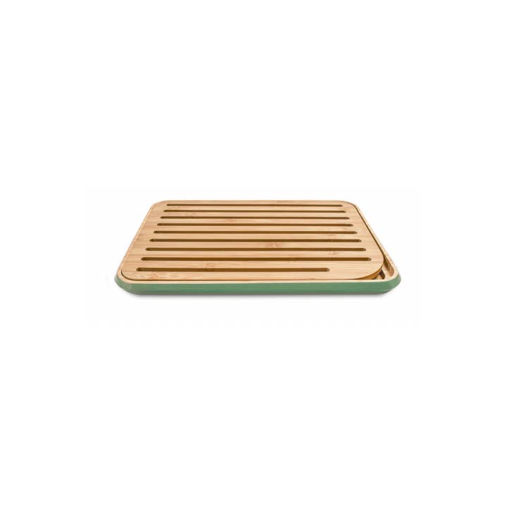Pebbly France - Wholesale Bread tin - Bamboo Breadboard - Sage Green Trim1