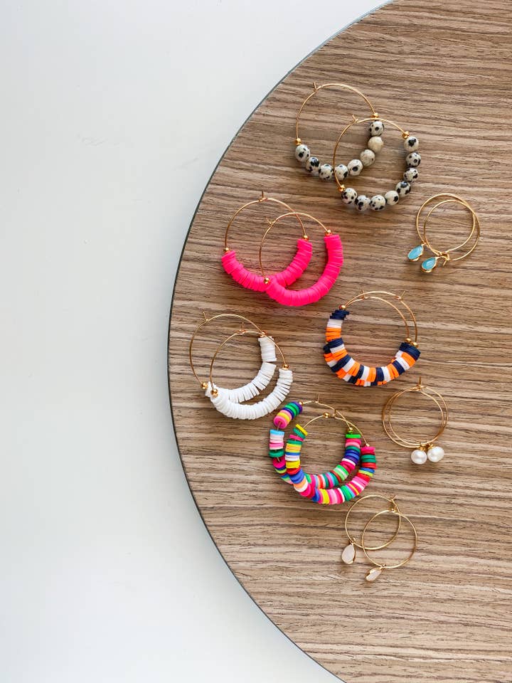 Heishi Hoepeloorbellen voor wholesale door Gorka & Co