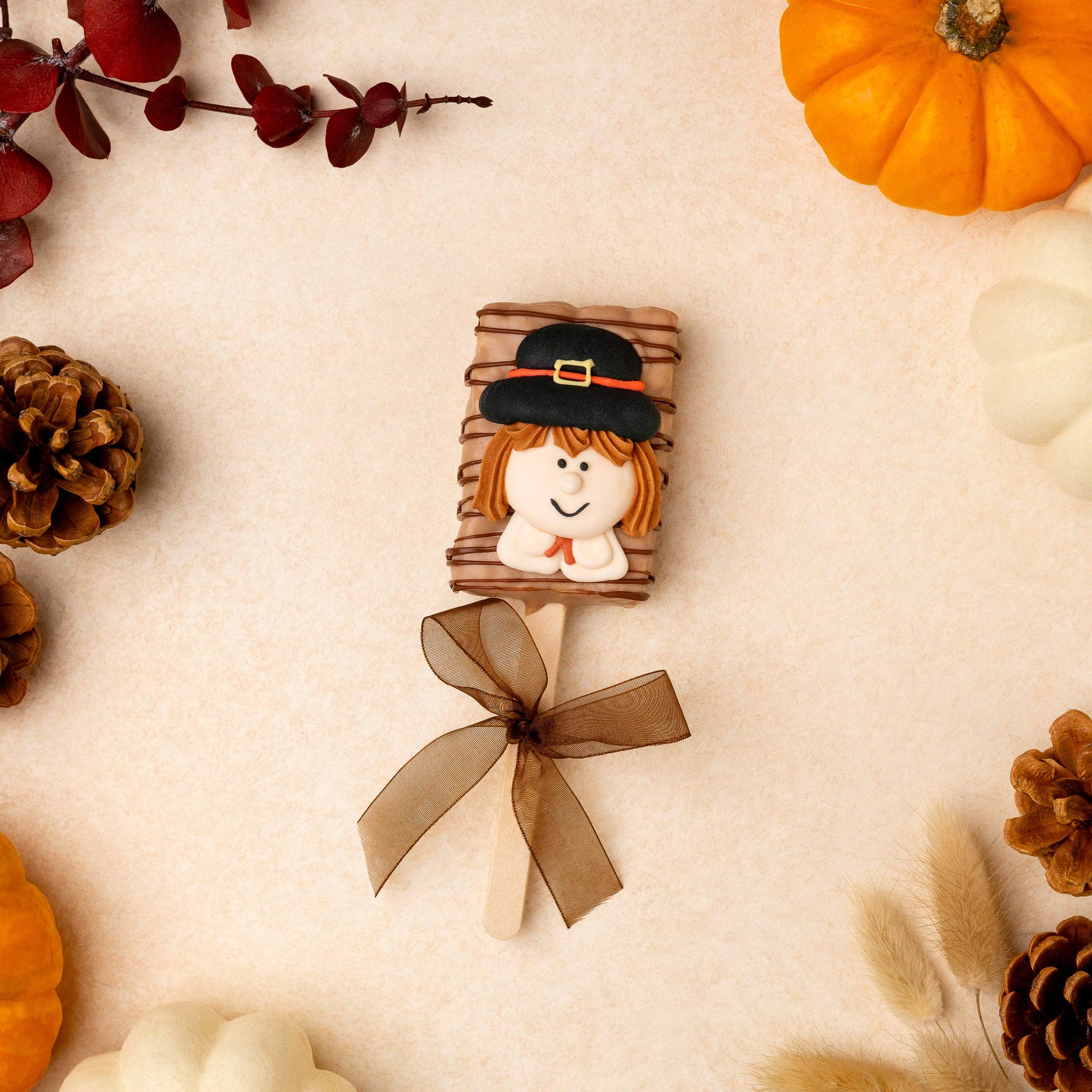 Enjou Chocolat - Wholesale Chocolate Covered Sweets - Thanksgiving Rice Krispies Pop0