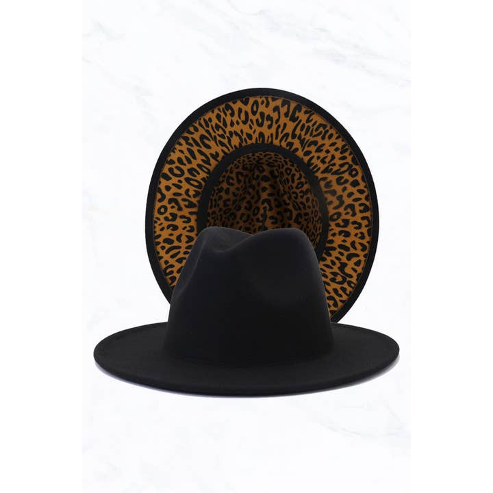 Suzie Q USA - Wholesale Fedora - Women's - Double Sided Color Matching Leopard Jazz Hat1