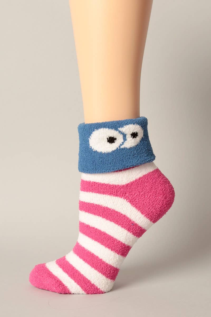 Eyeballs Soft Fluffy Warm Sleeping Socks for wholesale on Faire9