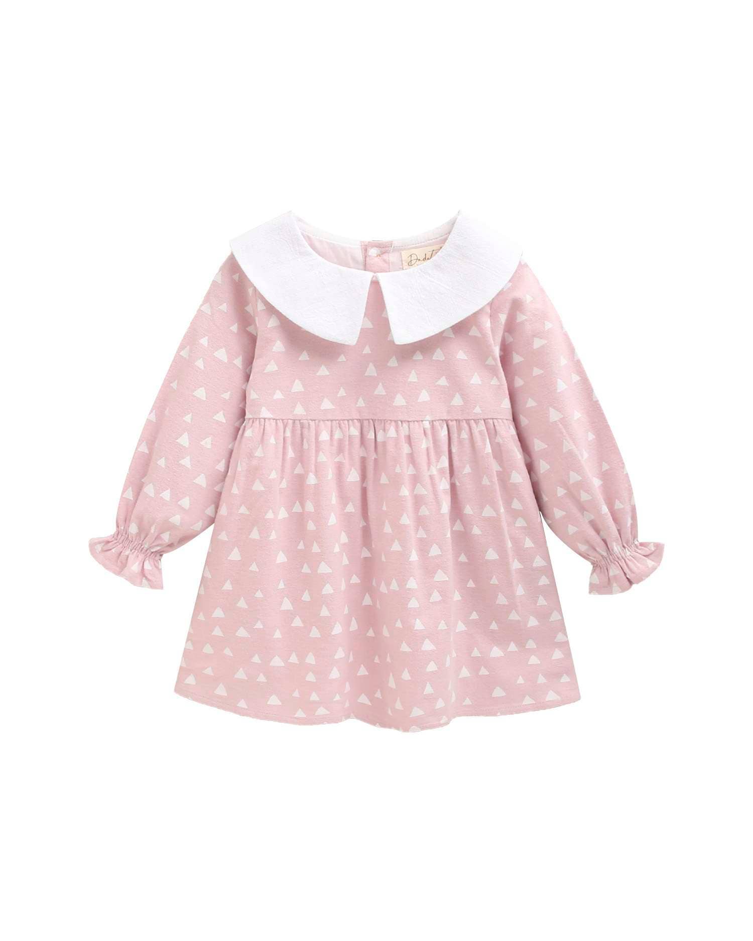 Rose Baby Girl's Triangle and Ruffle Print Dress for wholesale on Faire