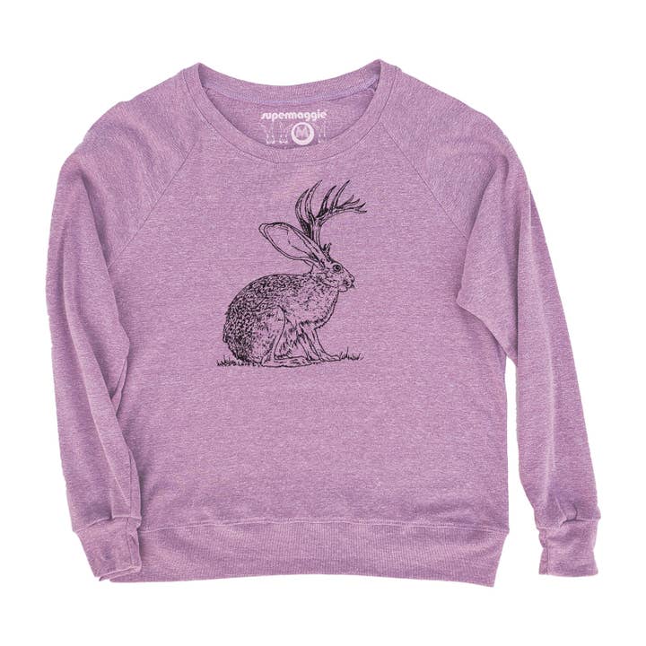 Supermaggie @ Faire - Wholesale Graphic Sweatshirt - Women's - Jackalope Pia Tri Blend Pullover4