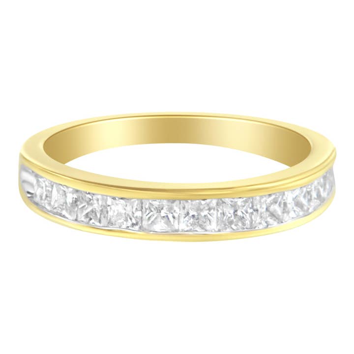 18K hvidguld 1,0 karat prinsesse Cut diamant Band Ring for engroshandel hos Infinite Jewels