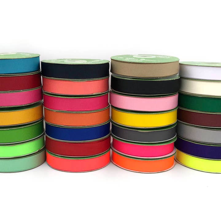 May Arts Ribbon - Wholesale Ribbon - Gift Wrapping - 3/4" Matte Gold Woven Grosgrain Ribbon