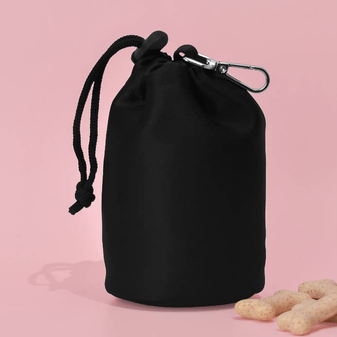 Drawstring Treat Pouch - Plain Black for wholesale by Cocopup London