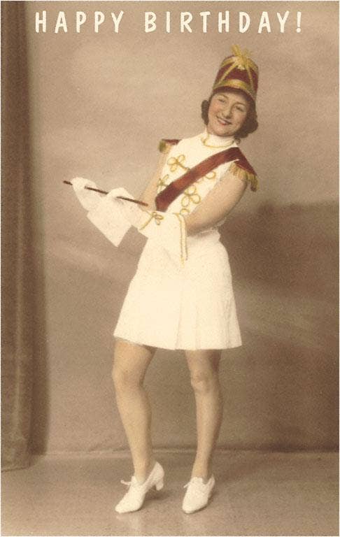 Found Image Press - Vente Affiche d'art - Impression d'art HB-238 Joyeux Anniversaire, Majorette