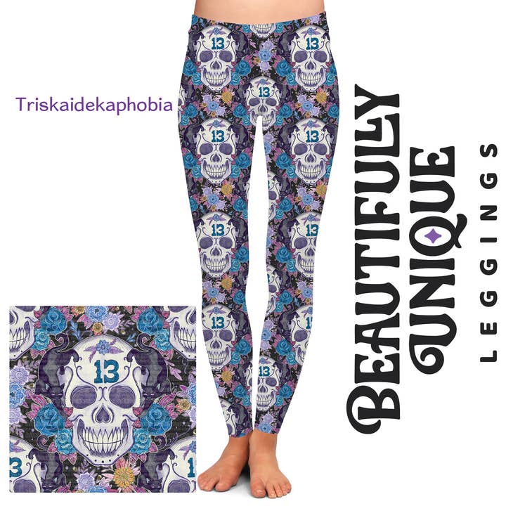 Triskaidekaphobie (Exklusiv) - Hochwertige handgefertigte lebendige Leggings für den Großhandel von Beautifully Unique® Bootique