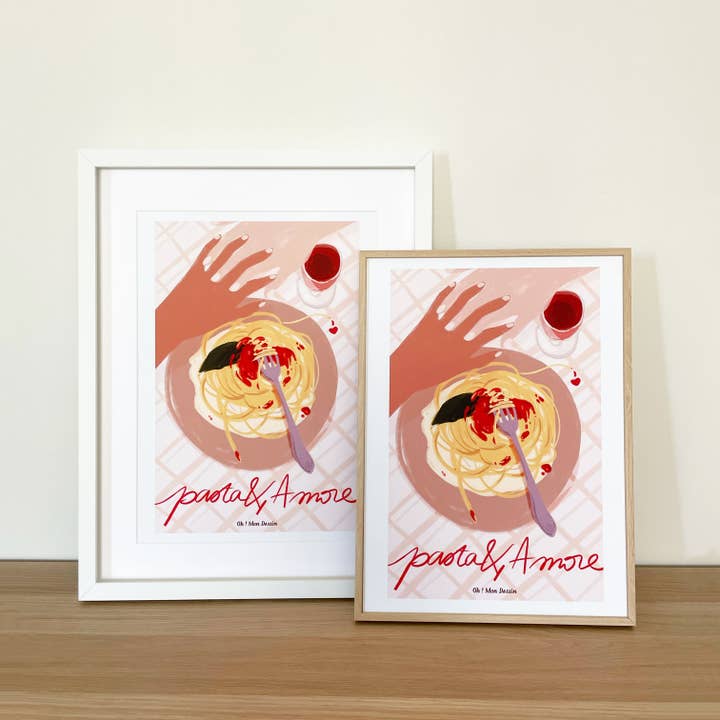 Cartel - Pasta & Amore (21x29,7cm) para venta al por mayor de Oh ! Mon Dessin