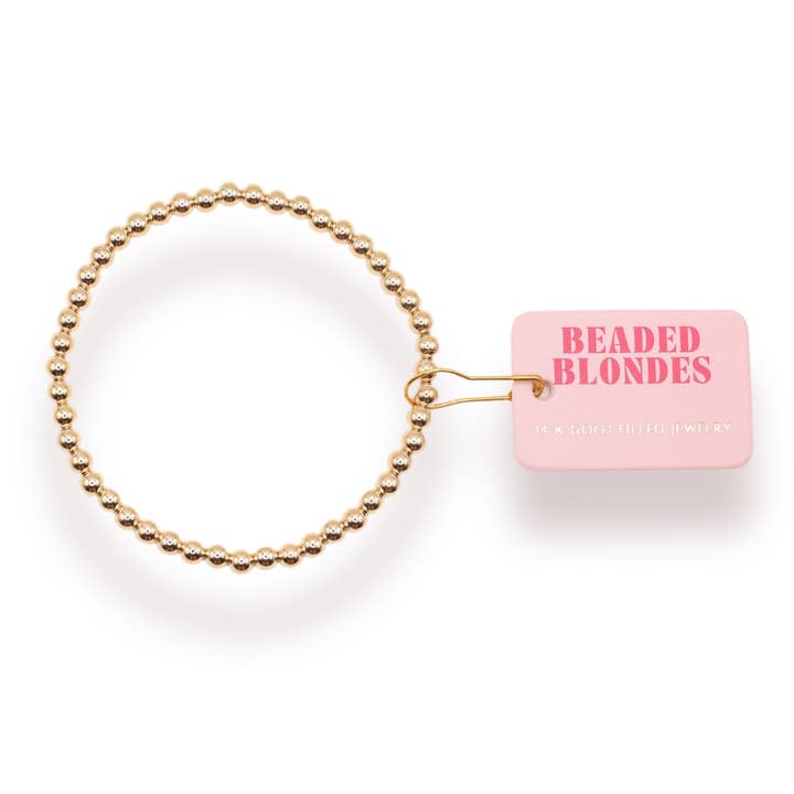 Pulseira com Faço em Ouro 4MM por atacado de Beaded Blondes