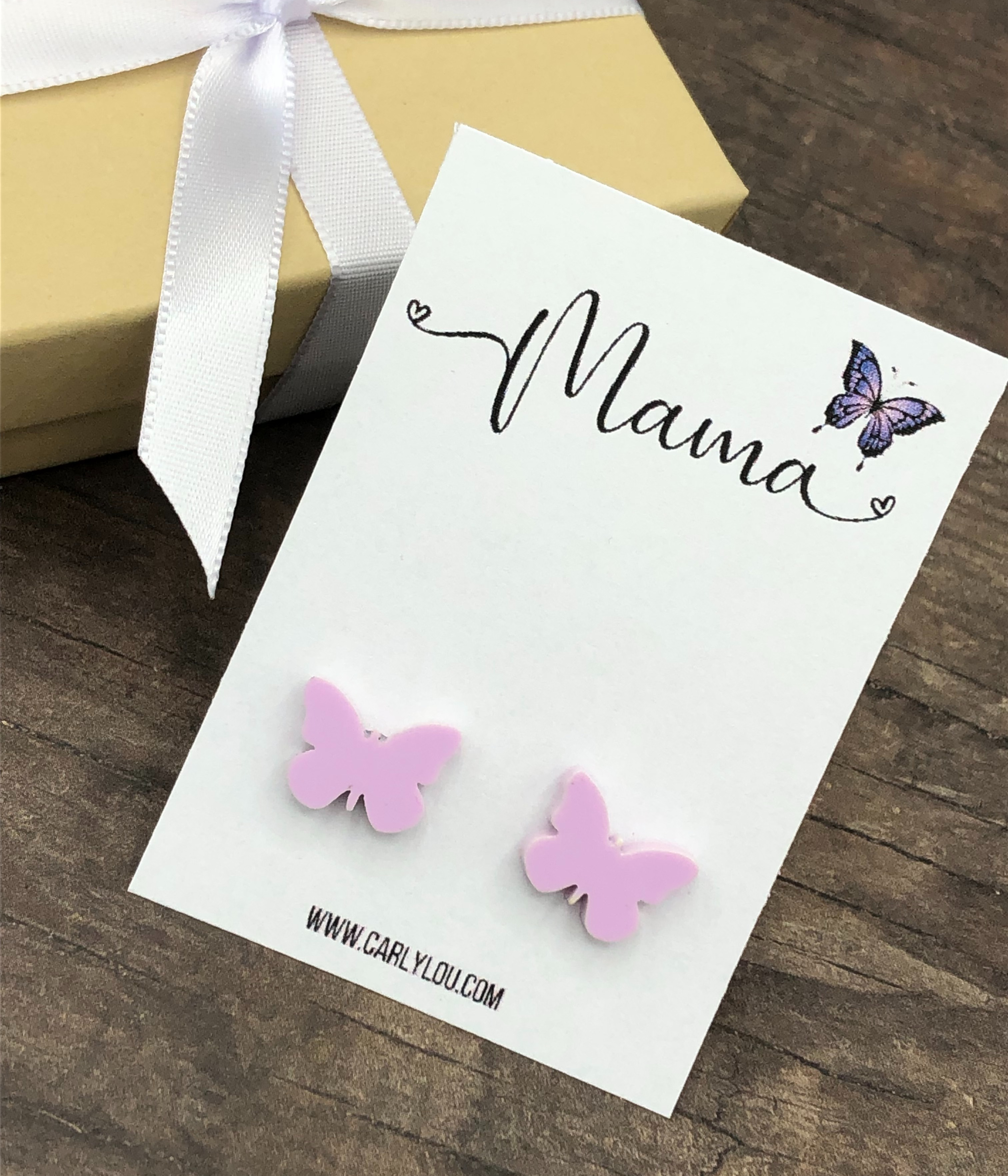 Carly Lou - Wholesale Stud/Post Earrings - Mama Butterfly Earrings - Mom Gift - Butterfly Earrings6