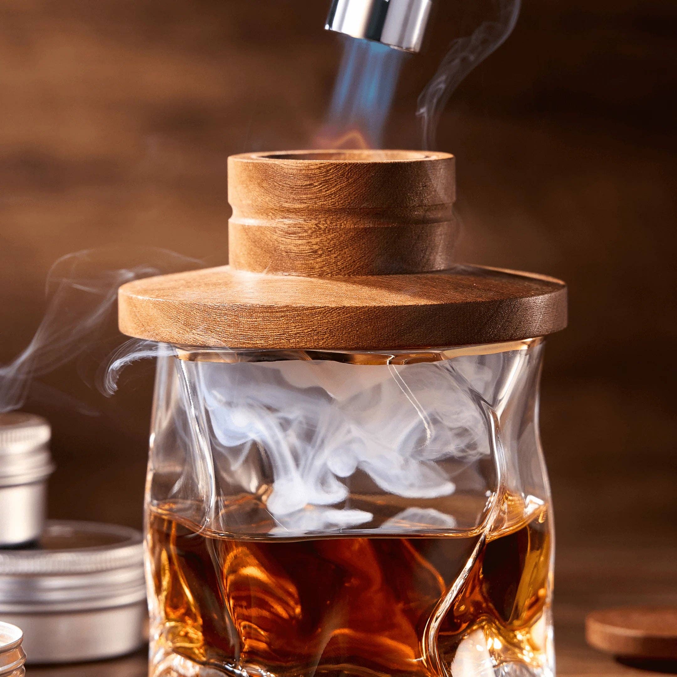 TsukiGlass - Wholesale Cocktail Shaker - Tsuki Smoker Kit For Whisky & Cocktails2