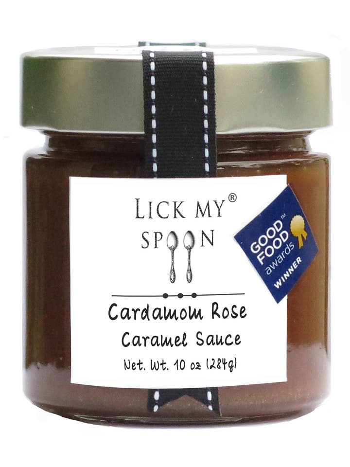 Cardamom Rose Caramel Sauce for wholesale by SAPORE DELLA VITA LLC