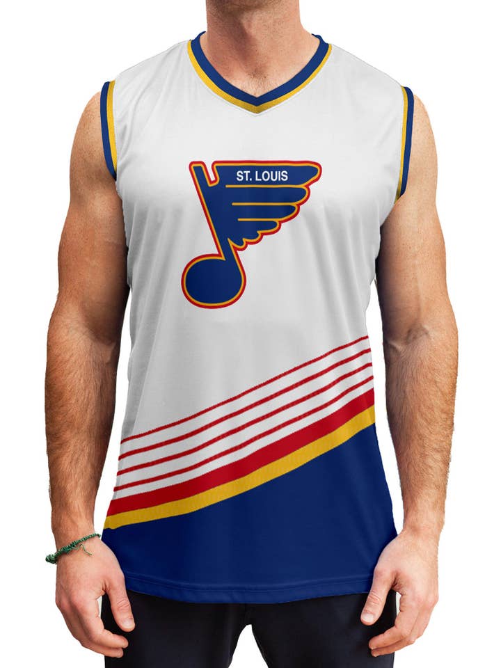 St. Louis Blues Retro White Alternate Hockey Tank*PREORDER-ETA 7/21* for wholesale by Bench Clearers