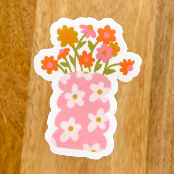 Flower Vase Sticker for wholesale by Elle Nicole