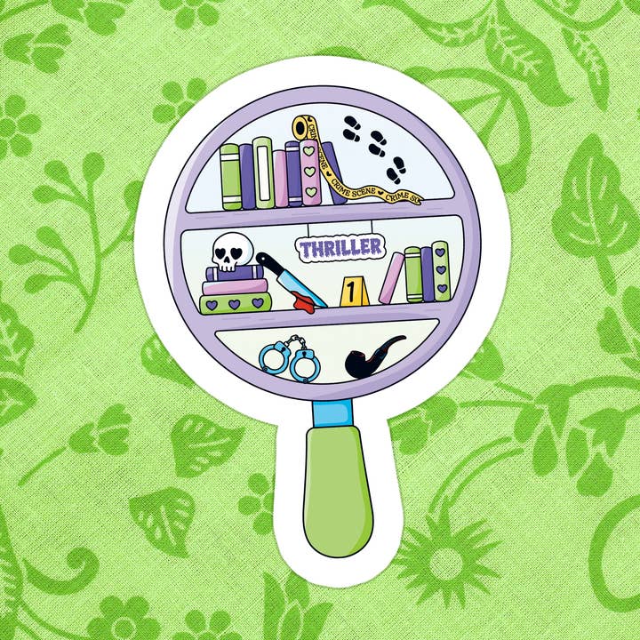 Bookish Horror Thriller Books Book Waterproof Vinyl Sticker for wholesale by Stickers+ X Ashley Bexar