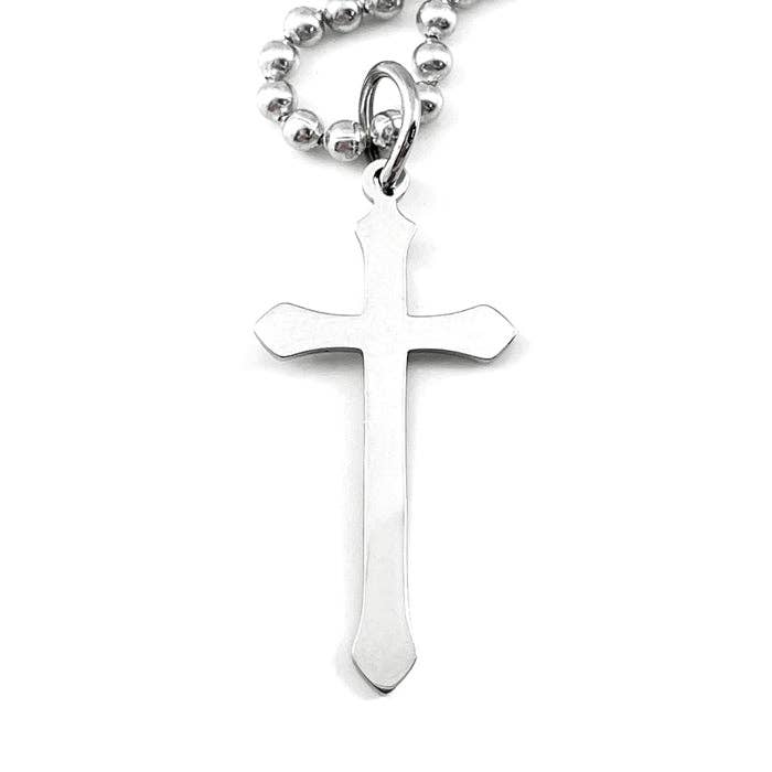 Collier Chaîne à Billes Croisées pour la vente par Forgiven Jewelry