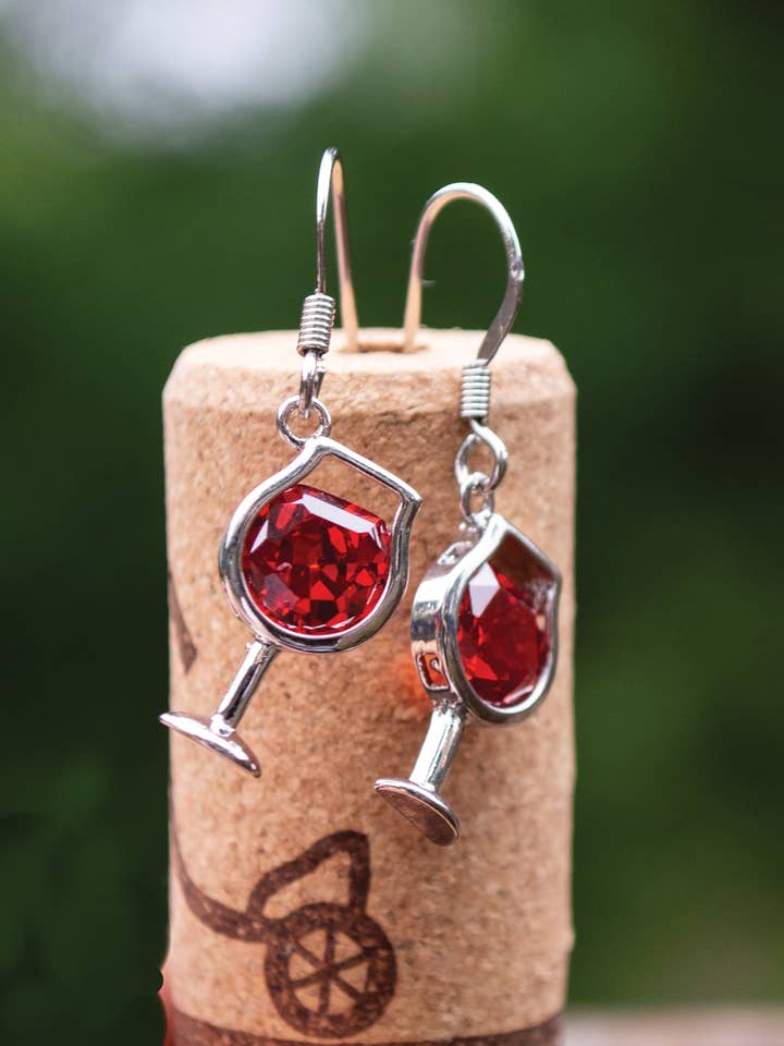 Wine Glass Earrings - Eden Merry Earrings for wholesale by Eden Merry Jewelry by James Lawrence