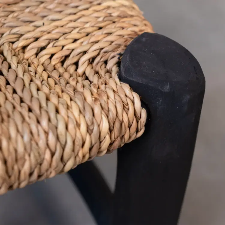 Collection Maroc - Wholesale Stool - Black Moroccan wooden stool 20 cm2