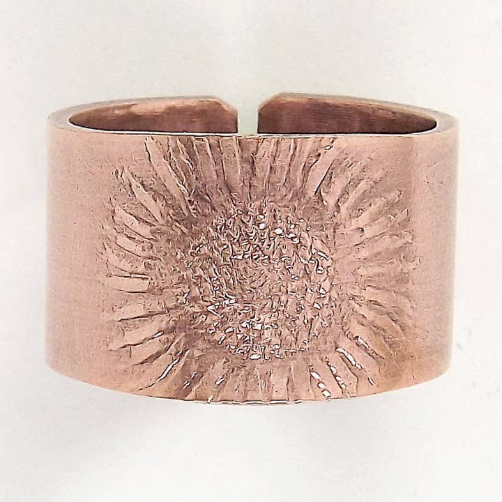 Sunflower 1/2" Ring 2C Copper for wholesale by David Stepan