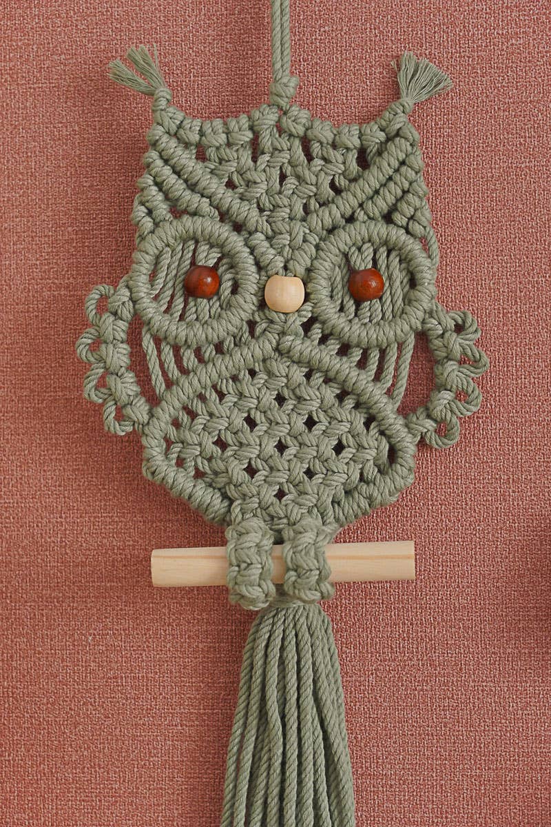 BeanDaikon – wholesale Väggdekor - Barn och baby – Macrame Uggla Vägghängande W7313