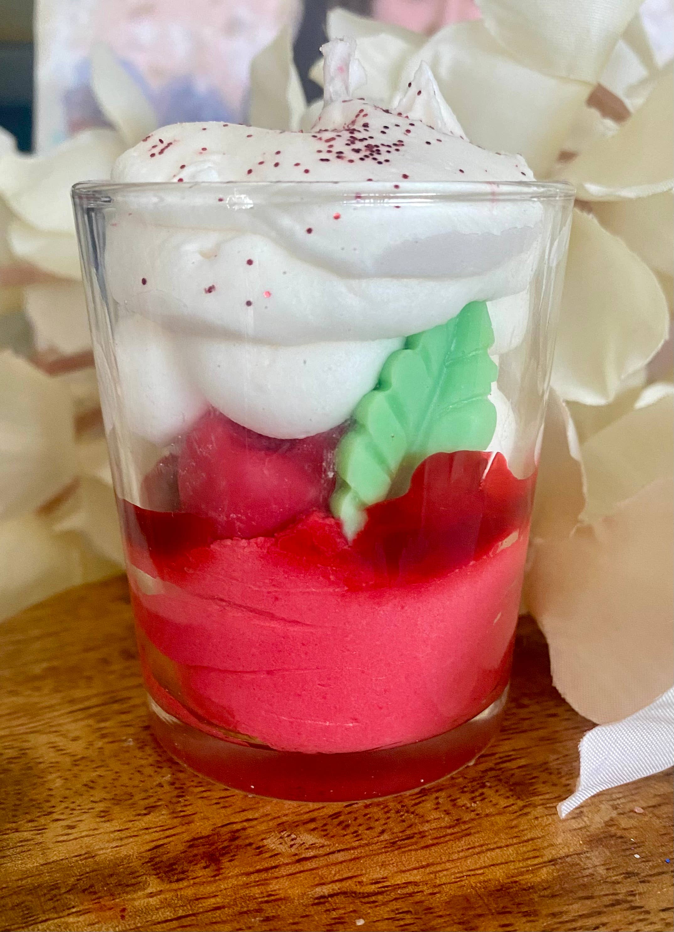 Les folies de Nicole - Vente Bougies originales - Mini bougie gourmande cerise noire explosive1