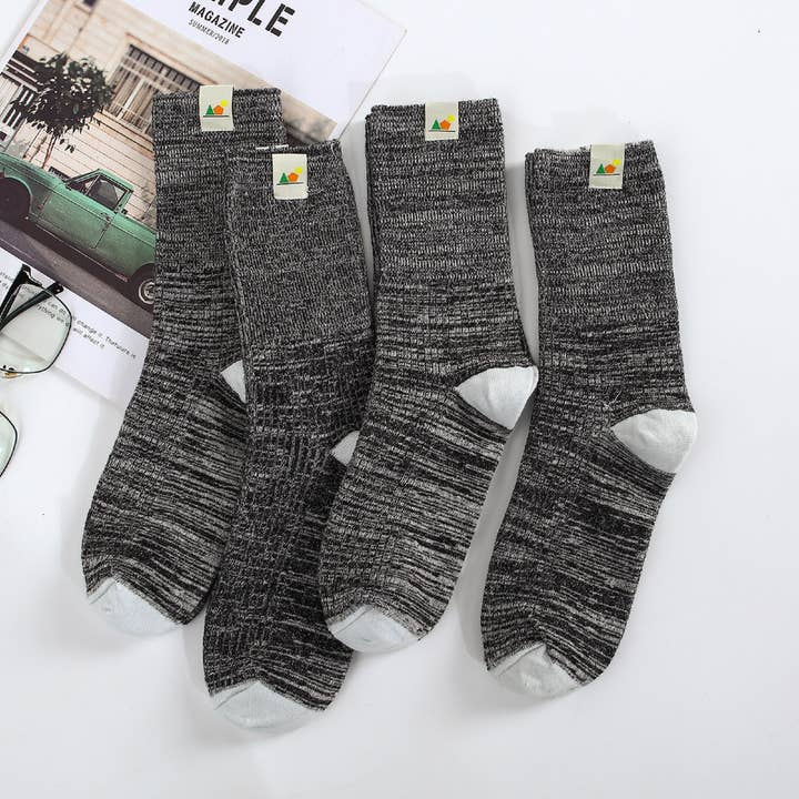 EarthMode Hemp Socks, Organic Cotton Socks, 4 set crew socks for wholesale by Earth Mode