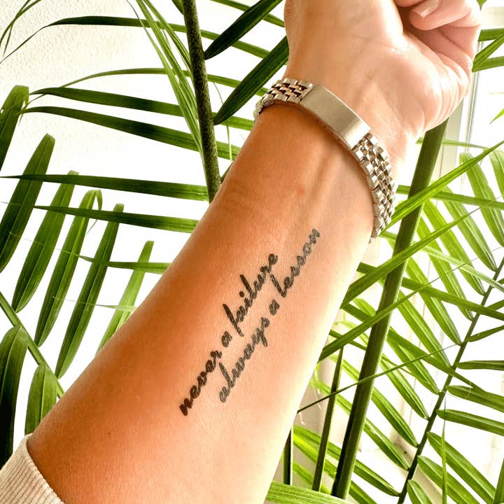 Conscious Ink - Vendita all'ingrosso Tatuaggi temporanei - Mai un fallimento, sempre una lezione Manifestation Tattoo