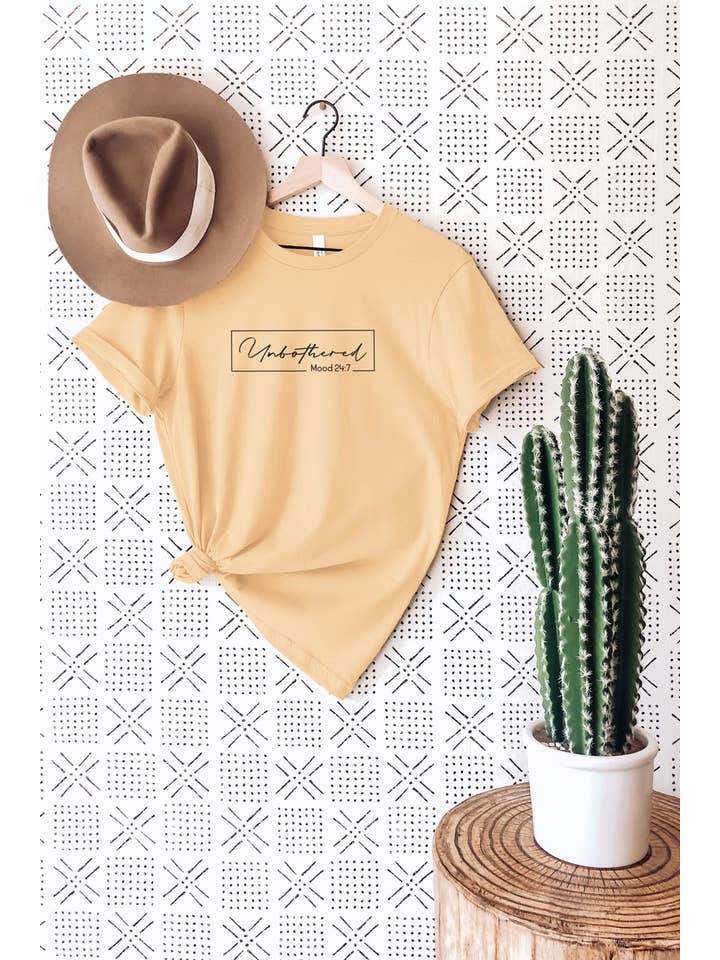 Bella Me - Wholesale Screen Printed T-Shirt - Women's - Unbothered Mood / Graphic Tee1