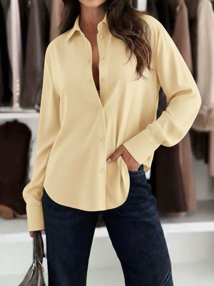 Plain cotton shirt - 8738 for wholesale by ESTEE BROWN