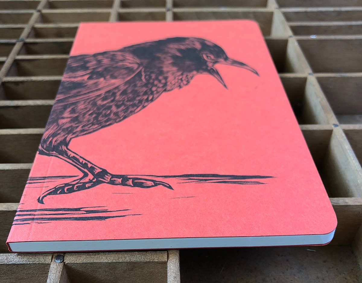 Blackbird Letterpress – wholesale Notebook – crow letterpress notebook1