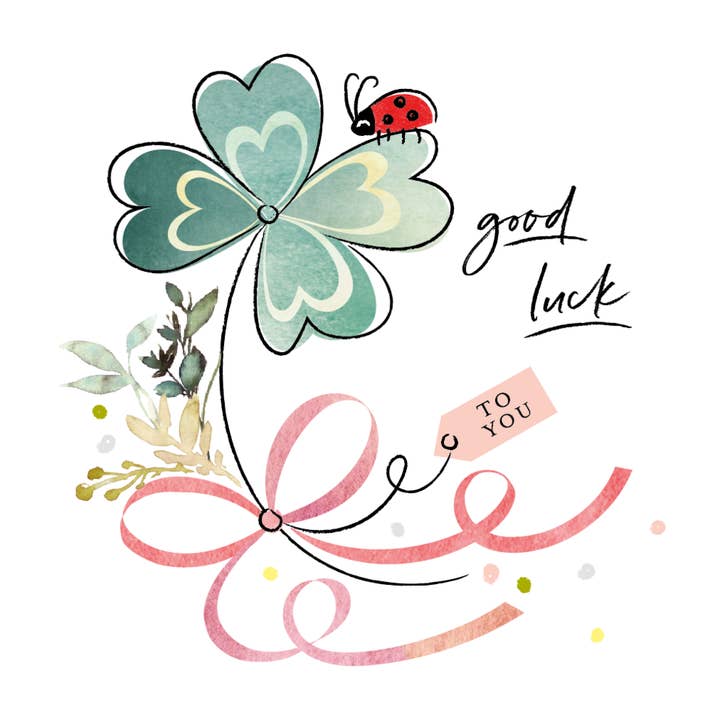 Good luck to you - shamrock & ladybird for wholesale by Katie Phythian Design