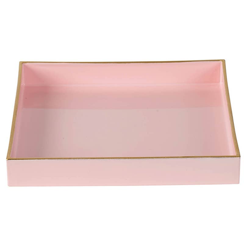 A&B Home Group Inc. - Wholesale Decorative Tray - 8.5x8.5" Chic Blush Plastic Tray0