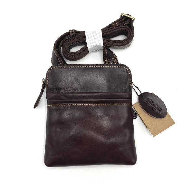 Suie Valentini srl - Wholesale Shoulder Bag - Men's - Buffered leather shoulder bag, for men, art. TA4806
