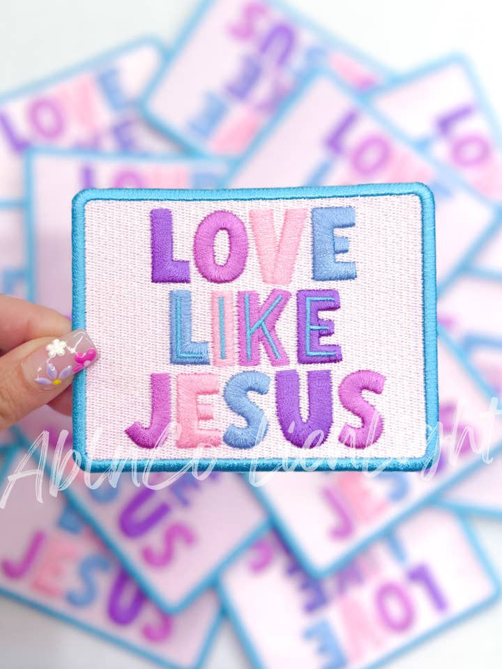 Love Like Jesus faith religion preppy trucker hat patches for wholesale by ABLNco