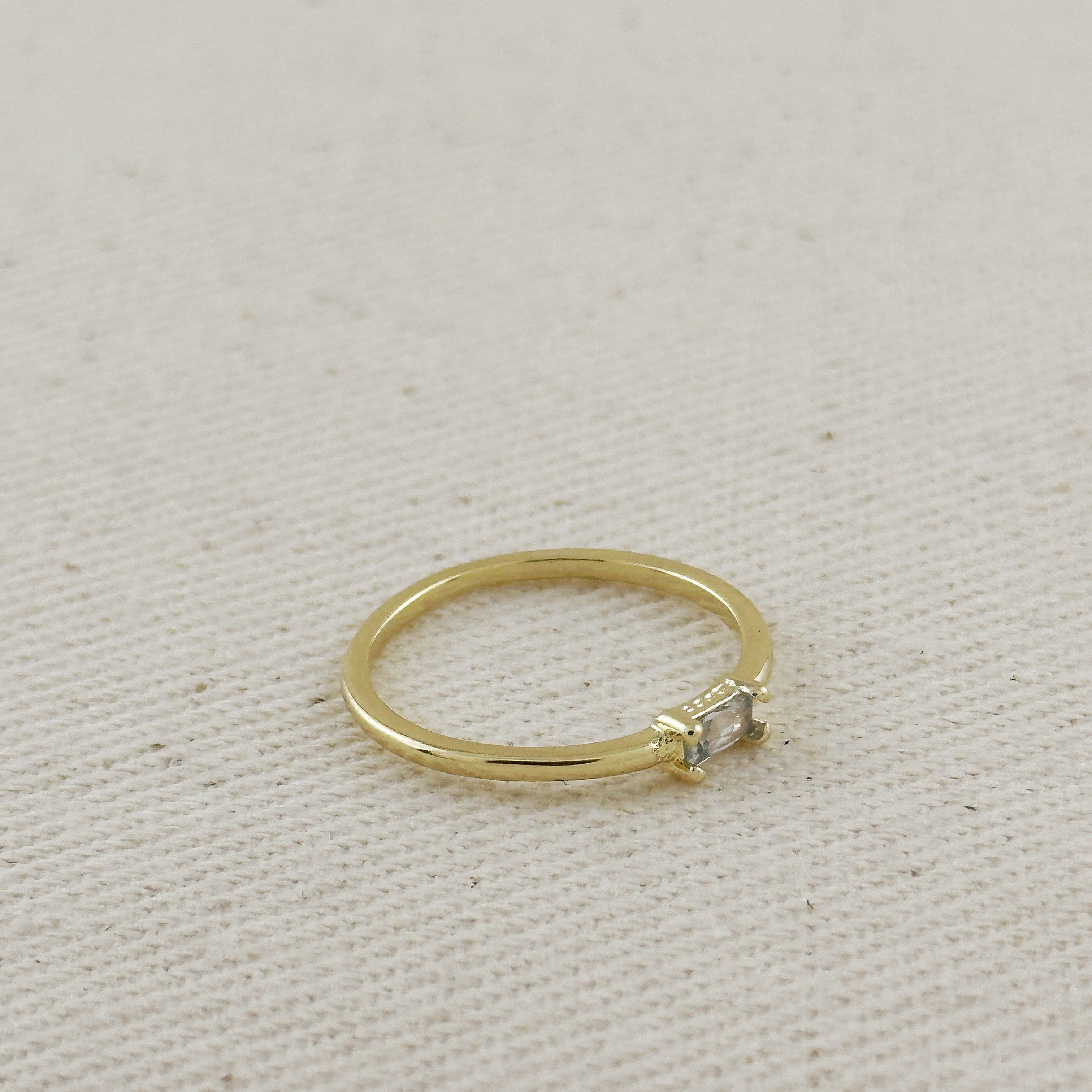 GoldFi - Wholesale Single Stone/Solitaire Ring - 18kGold Filled Birthstone Rings2