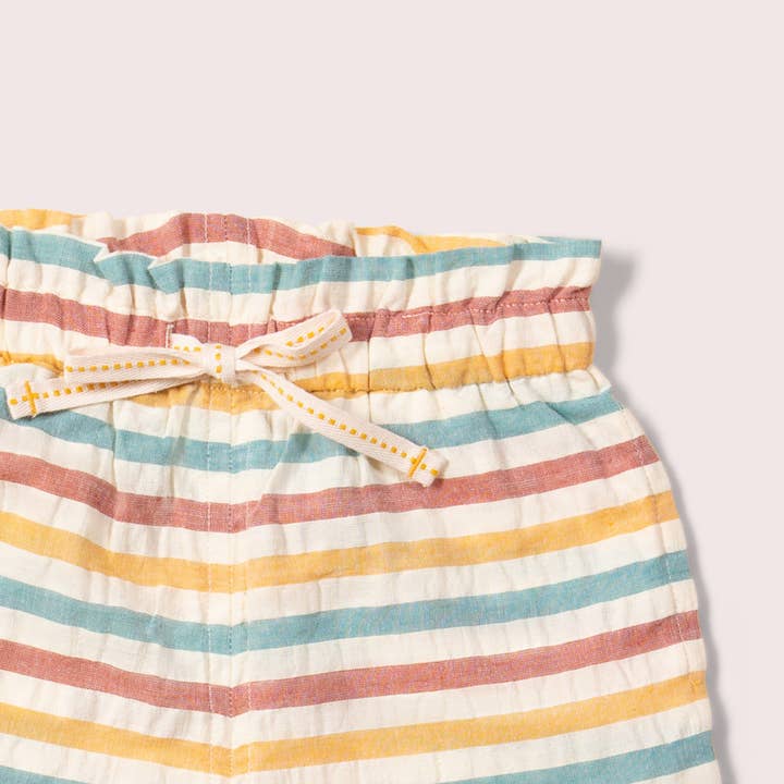 Walnut Striped By The Sea Seersucker Shorts for wholesale on Faire1