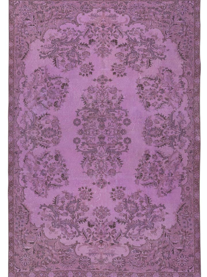 6,8x9,8 Ft Handgefertigter Türkischer Teppich in Lila Farbe für den Großhandel von Rug Specialist LLC.