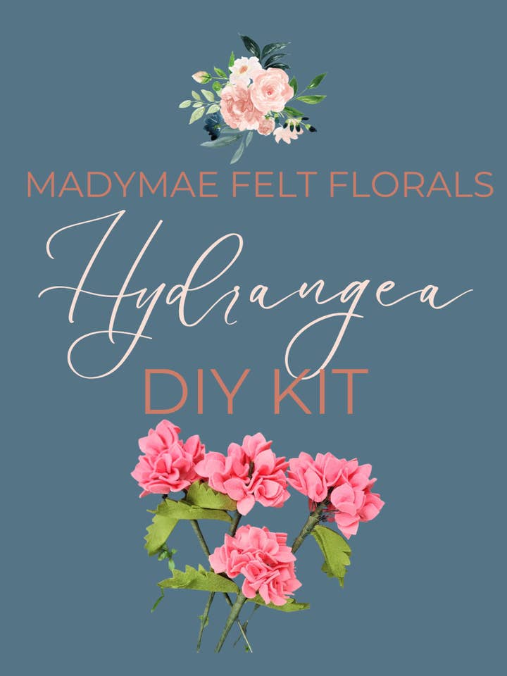 Hydrangastængel DIY-sæt for engroshandel hos Madymae Felt Florals