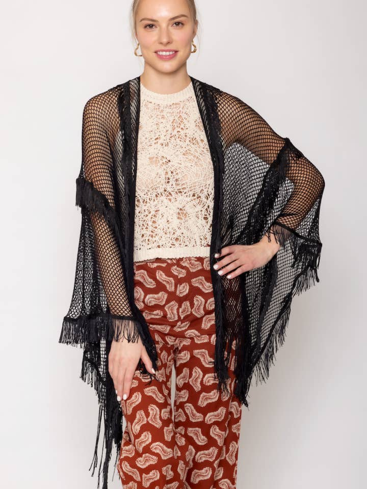Lurex Kwast Kimono voor wholesale door Do Everything In LoveĀ®