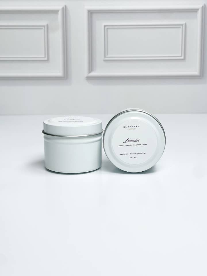 Lavender — 2 oz White Tin for wholesale by DS Luxury Candles